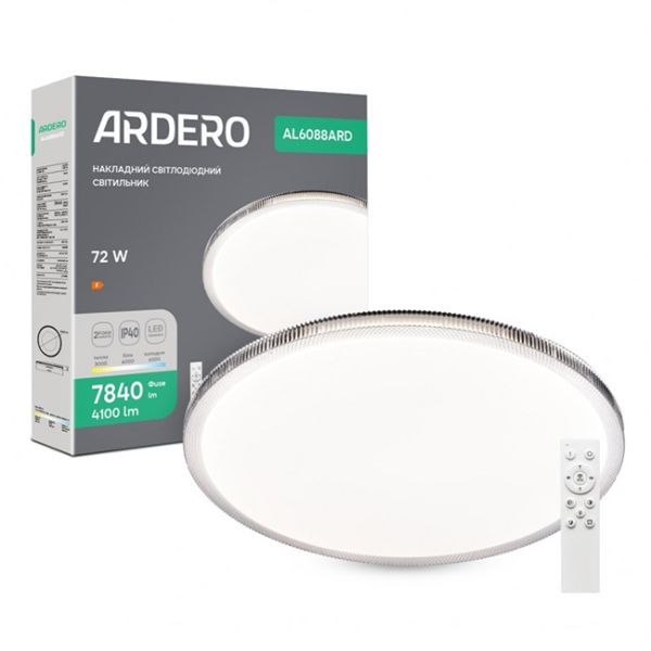 Светильник накладной круг AL6088ARD MODA 72W 3000-6500K 4100Lm IP40 Ardero белый(8897)