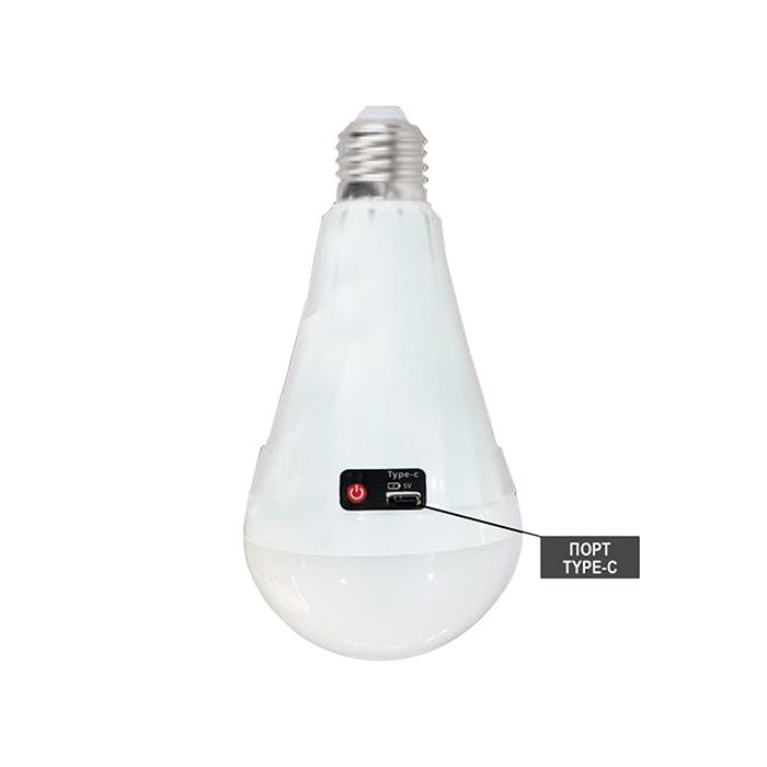 Лампа-Ліхтар LED акумуляторна DURALITE-12 12W E27 6400K HOROZ(DURALITE-12)