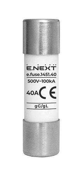 Запобіжник плавкий e.fuse.1451.40, типорозмір 14х51, 40А E.NEXT(i0610023)