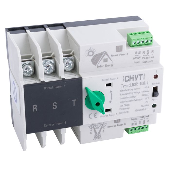 Блок АВР LW3R-100II 3p 100А на DIN рейку(206928)