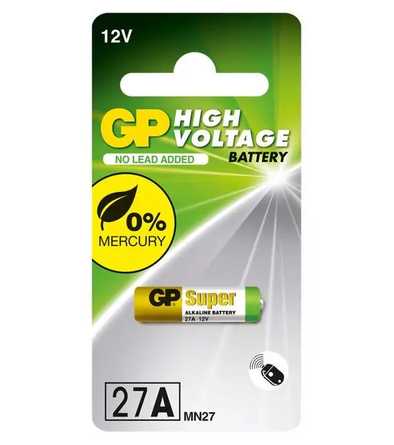 Батарейка GP Alkaline 27АF-U5 A27 щелочная для ПУ(27АF-U5)