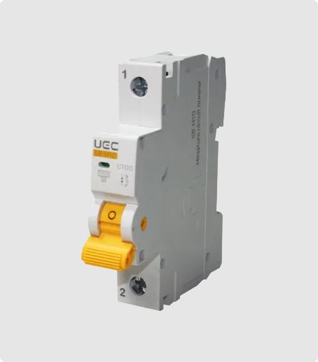 Вимикач автоматичний модульний SB-M10 1P 100A  характеристика C 10кA UEC(MCB150-1-100-C)