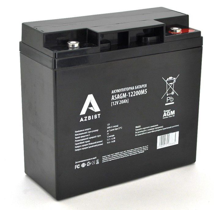 Акумулятор AZBIST Super AGM ASAGM- 12200М5  12V 20.0 Ah(03663)