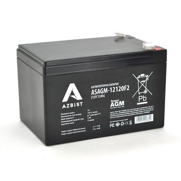 Акумулятор AZBIST Super AGM ASAGM- 12120F2  12V 12.0 Ah(02360)