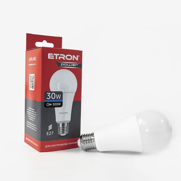 Лампа ETRON Light Power 30W 6500K E27 A70 1-ELP-801(1-ELP-801)