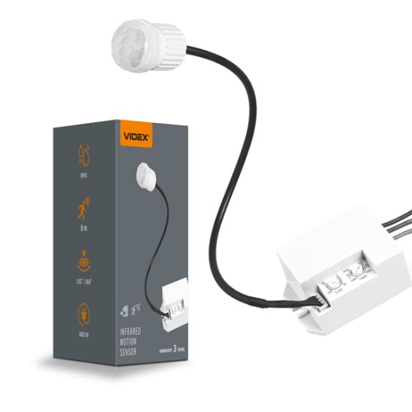 Датчик руху VIDEX VL-SPR24 220V 800W IP65 інфрачервоний(VL-SPR24)