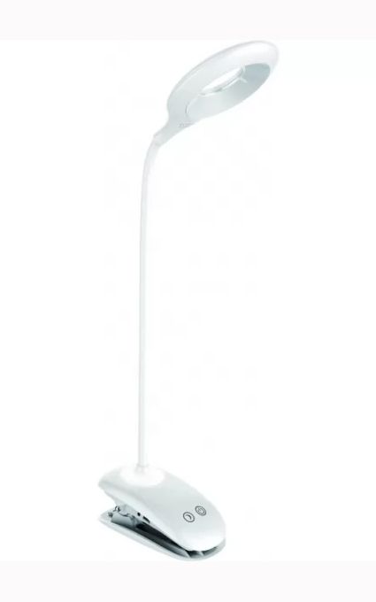 Світильник настільний акумуляторний Luxel 6W (білий) +USB,нічник, кріплення-кліп TLC-04W(TLC-04W)