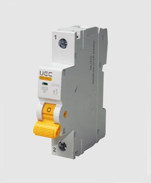 Вимикач автоматичний модульний SB-M10 1P 100A  характеристика  D 10кA UEC(MCB150-1-100-D)