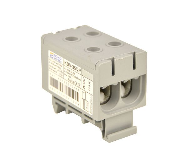 Клема вводу силова 35/2Р (135 А) сіра серії KBV Аско(A0130010169)
