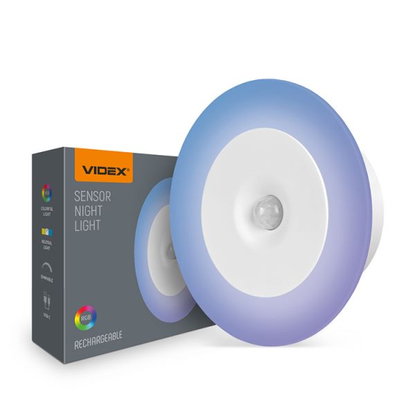 Світильник акумуляторний з д/р 4000K + RGB, 50Лм, ІР20 білий VL-NL114W-G LED VIDEX(VL-NL114W-G)
