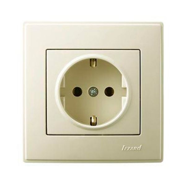 Розетка без з/к Lezard LESYA крем(705-0303-121В)