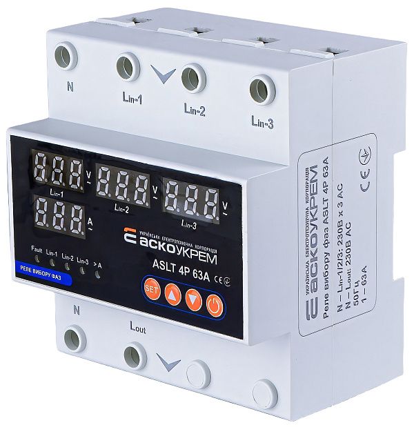 Реле вибору фаз ASLT 4P 63A Аско немає у постачальника(A0010230010)