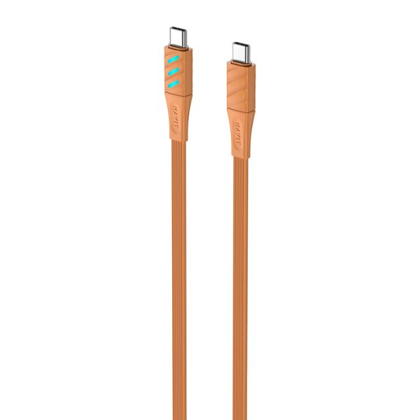 Шнур-кабель HAVIT HV-CB6254, PD60W, USB-C to USB-C, 3A, 1м з LED індикатором Orange(HV-CB6254)