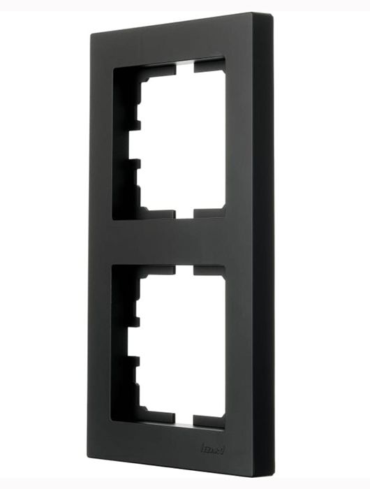 Рамка 2М вертикальна Lezard VESNA антрацит(742-4200-152)