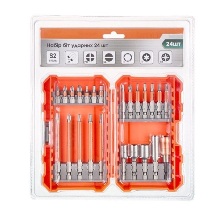 Набір біт ударних 24шт 1041M-01-SS2 Sturmax(1041M-01-SS2)