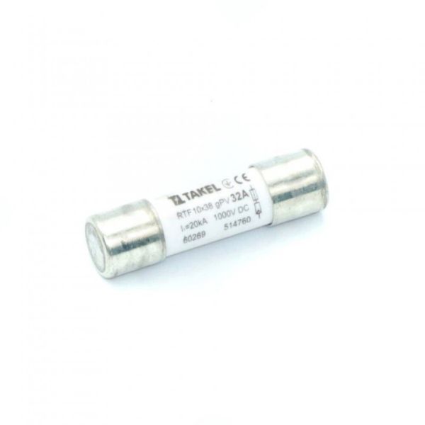 Плавка вставка запобіжника RTF 10х38 32А 1000V DC TAKEL(514760)