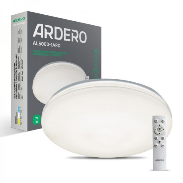 Світильник AL5000-1ARD MONO 72Вт 2700-6500K 5040Lm Ardero коло д.500*85 мм(7866)