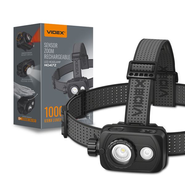 Ліхтар LED Videx VLF-H047Z 1000Lm 5000K налобний(VLF-H047Z)