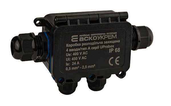 Коробка розподільча захищена, 4 вводи/тип А, IP68 серії UProbox АСКО(A0280010003)