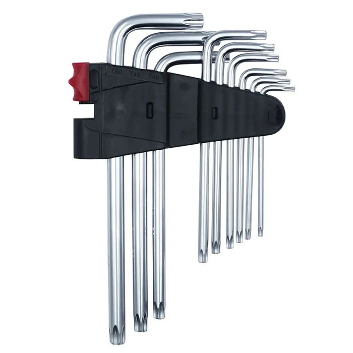 Набор Г-образных ключей TORX с отверстием 9 шт., Т10-50 HAISSER 48115(48115)