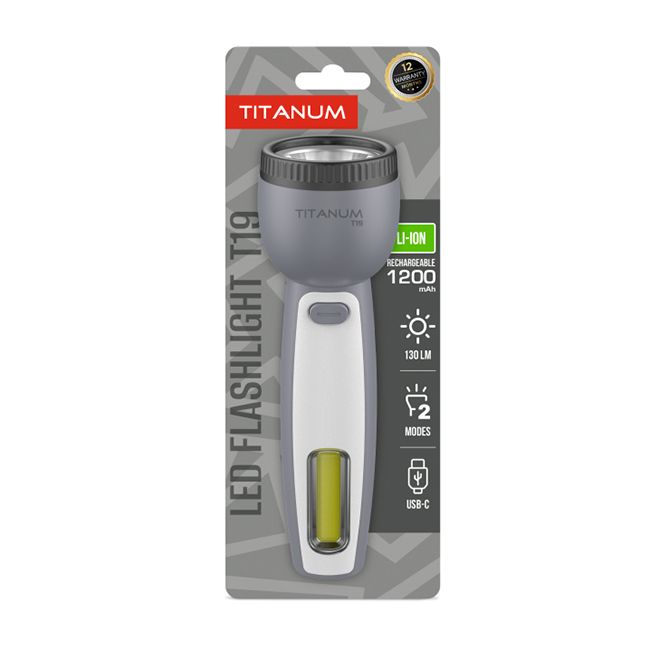 Ліхтар LED TITANUM TLF-T19 130Lm 10000К/6000K портативний(TLF-T19)