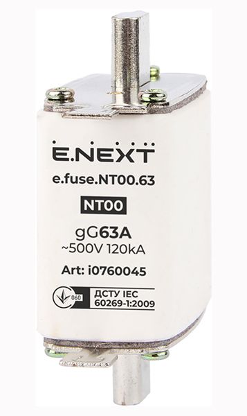 Запобіжник плавкий e.fuse.NT00.63. габарит 00, 63А(i0760045)