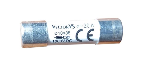 Запобіжник циліндричний GENESIS 10x38 20A 1000V DC VectorVS(GF1038020DC)