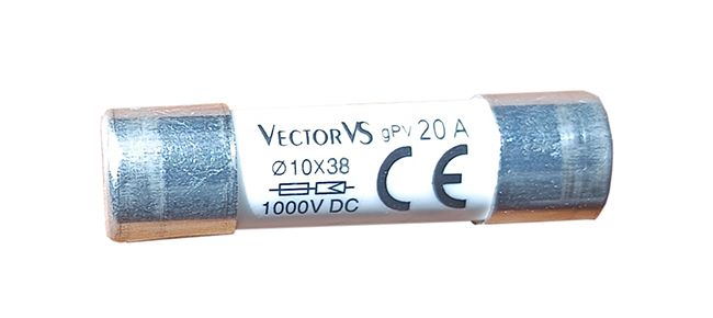 Запобіжник циліндричний GENESIS 10x38 20A 1000V DC VectorVS(GF1038020DC)