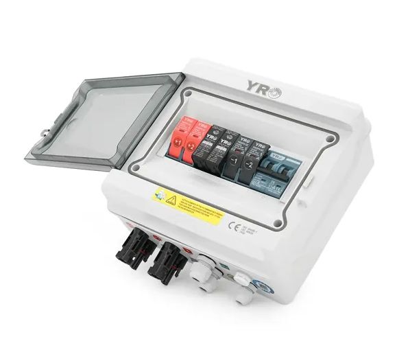 Комбінатор для сонячних систем YRPVB-2/1CB DC500V з блискавкозахистом і замком(39158)