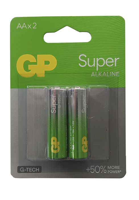 Батарейка GP Super Alkaline 15АETA21-2BC2 лужна LR6, AA (2шт/блс)(15АETA21-2BC2)