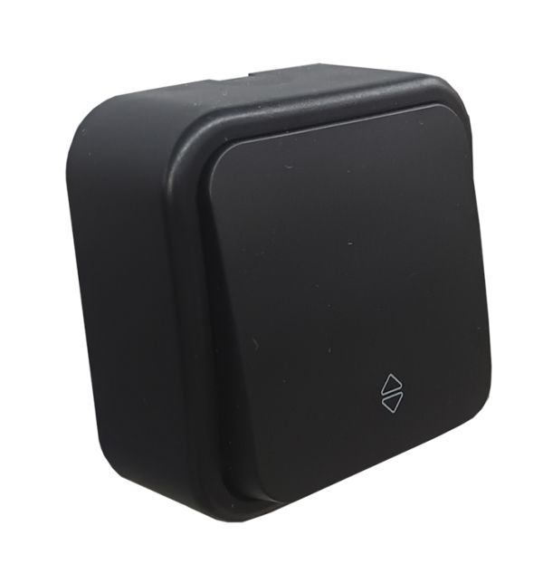 Вимикач 1кл. прохідний зовнішній ARIA IP20 чорний(25 21 1000 209)