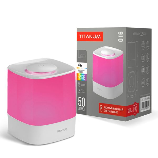 Світильник акумуляторний 4W 4000K + RGB TLTF-016RW TITANUM(TLTF-016RW)