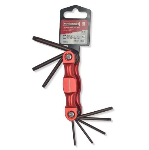 Набір Г-подібних ключів TORX  розкл. 8 шт., Т9-Т40 HAISSER 48119(48119)
