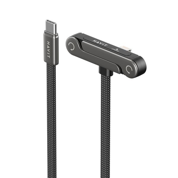 Шнур-кабель HAVIT HV-CB6386 PD30W USB-C - Lightning з підставкою(29366)