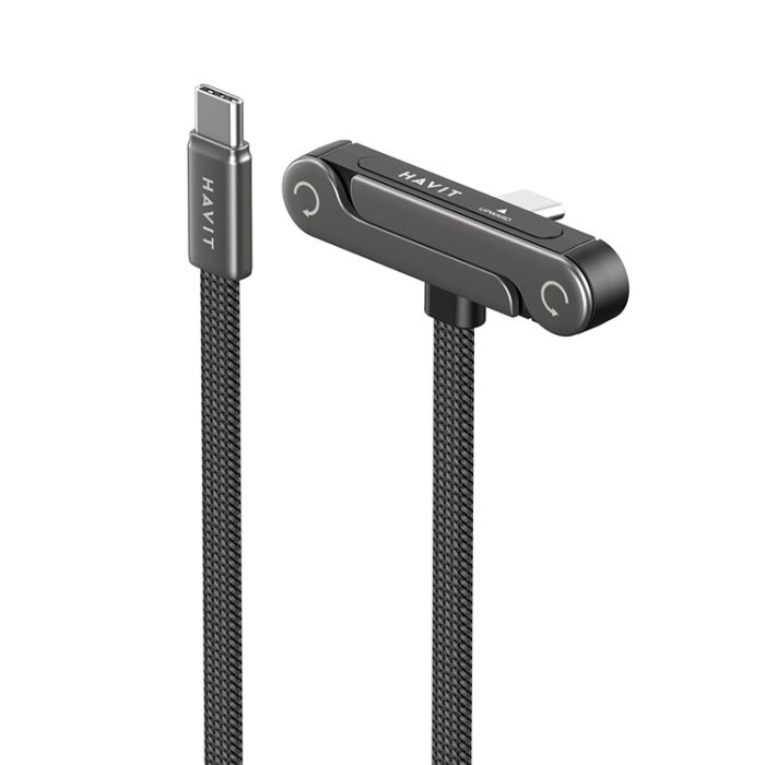 Шнур-кабель HAVIT HV-CB6387 PD60W USB-C - USB-C з підставкою(29367)
