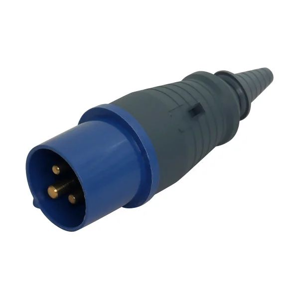 Вилка переносна 013 2Р+PЕ 16А 220В IP44 UEC(HPC-P013-016-3-IP44-U)