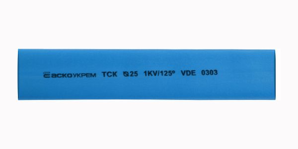 Трубка термоусаджувальна ТСК 25,4 з клейовим шаром синя АсКо(A0150040794)