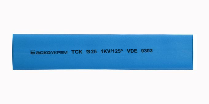 Трубка термоусаджувальна ТСК 25,4 з клейовим шаром синя АсКо(A0150040794)