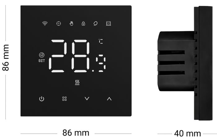 Терморегулятор Terneo nx black(4820120222733)