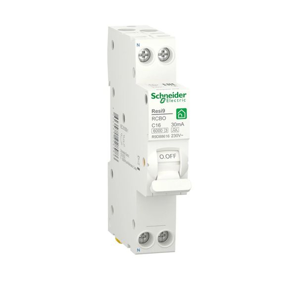 Вимикач автоматичний диференційний R9D88616 6kA "C" 1M/16А/30мА C Schneider Electric(R9D88616)