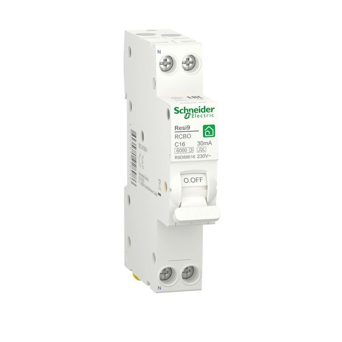 Вимикач автоматичний диференційний R9D88616 6kA "C" 1M/16А/30мА C Schneider Electric(R9D88616)