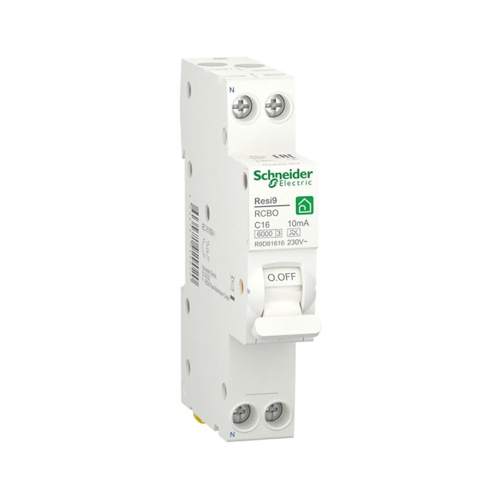 Вимикач автоматичний диференційний R9D81616 6kA "C" 1M/16А/10мА C Schneider Electric(R9D81616)