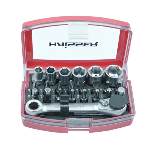 Набір головок торцевих з тріскачкою 1/4" 24 од. Haisser 70252(70252)