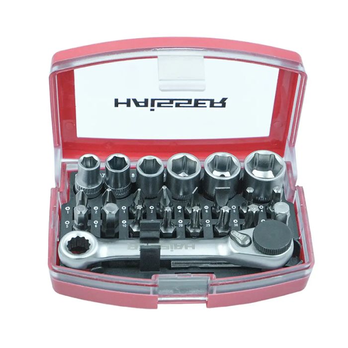 Набір головок торцевих з тріскачкою 1/4" 24 од. Haisser 70252(70252)