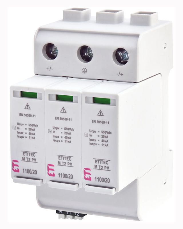 Обмежувач перенапруги ETITEC M T2 PV 1100/20 Y RC ETI(2440516)