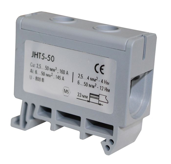 Клема силова СКНГ-JHT5-50 6-50мм2 145А сірий(TNSy5506239)