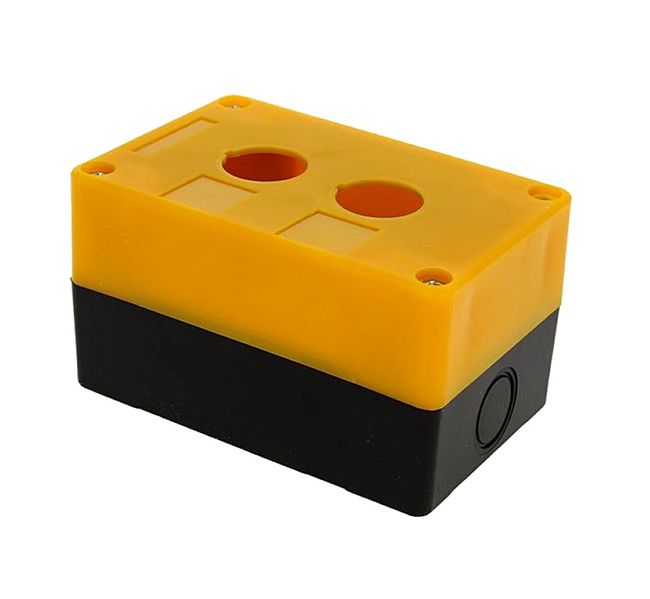 Корпус КП102 для кнопок, 2 місця, жовтий(TNSy5500298)