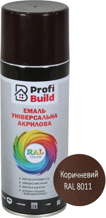 Спрей-фарба RAL8011 коричневий 400мл. Profi Build