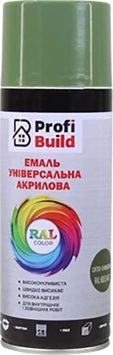 Спрей-фарба RAL6003 оливковий світлий 400мл. Profi Build