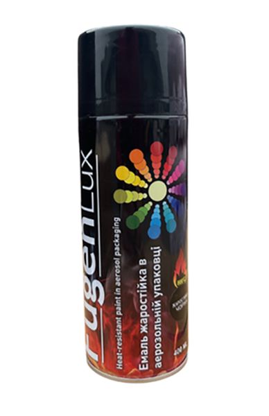 Аерозольна фарба Fugenlux чорна жаростійка 400ml